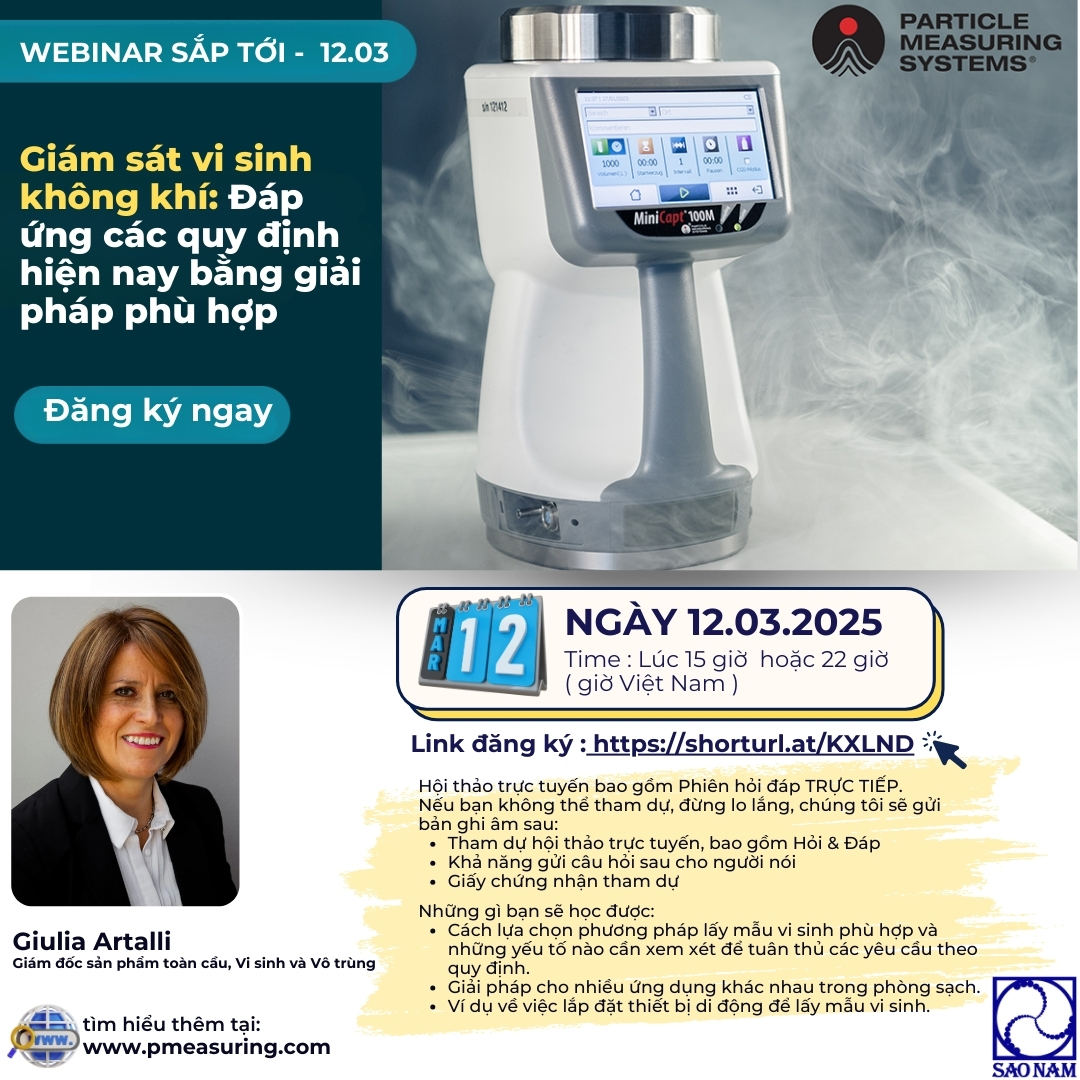 Giám sát vi sinh không khí: Đáp ứng các quy định hiện nay bằng giải pháp phù hợp